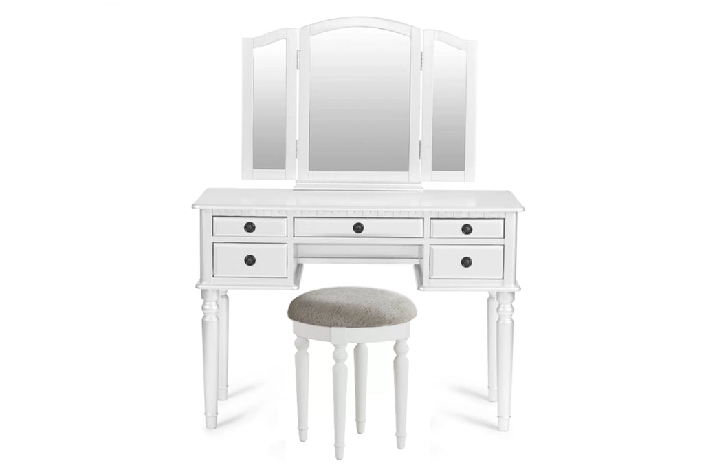Vanity Set – Foldable Mirror – White (F4074)