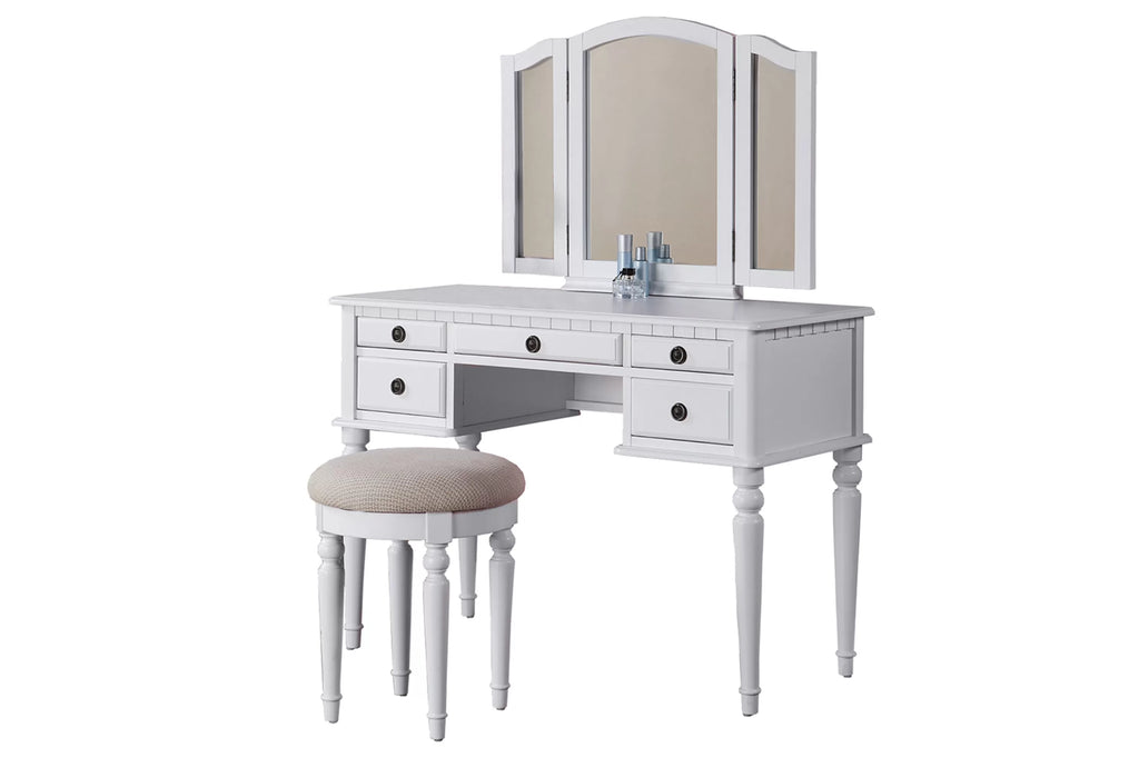 Vanity Set – Foldable Mirror – White (F4074)