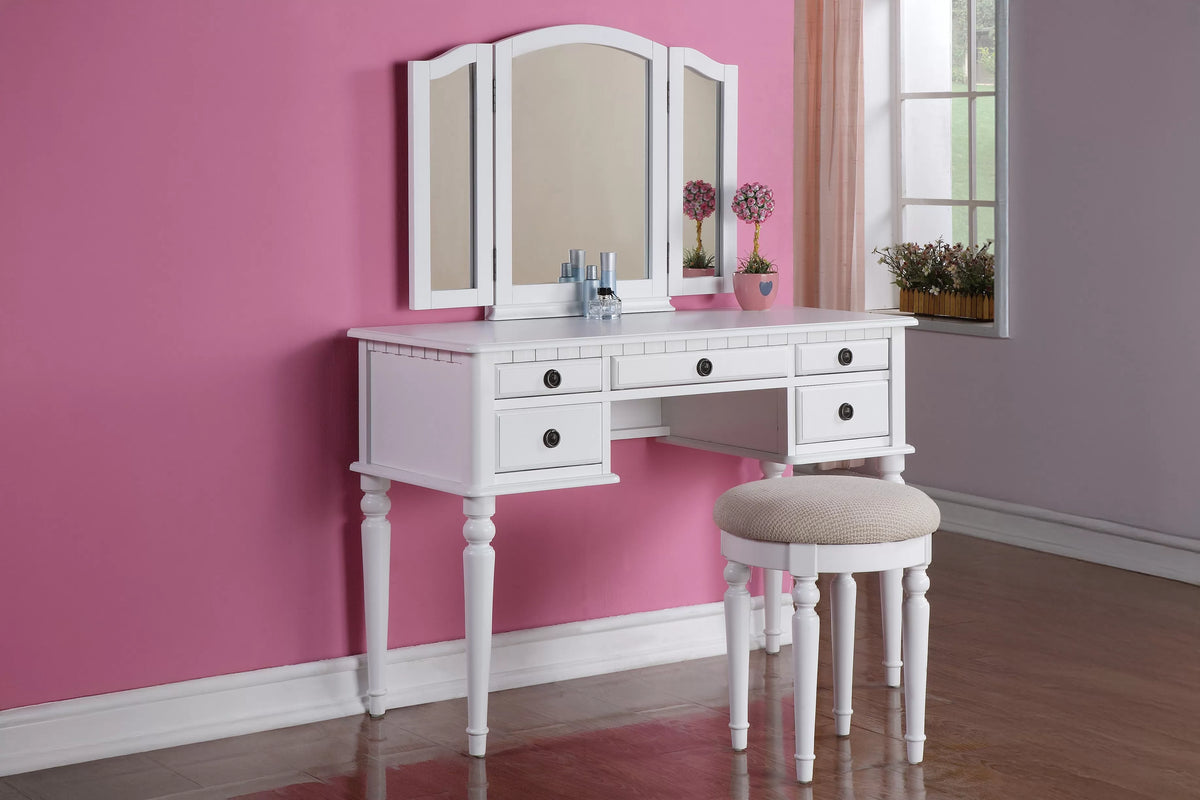 Vanity Set – Foldable Mirror – White (F4074)