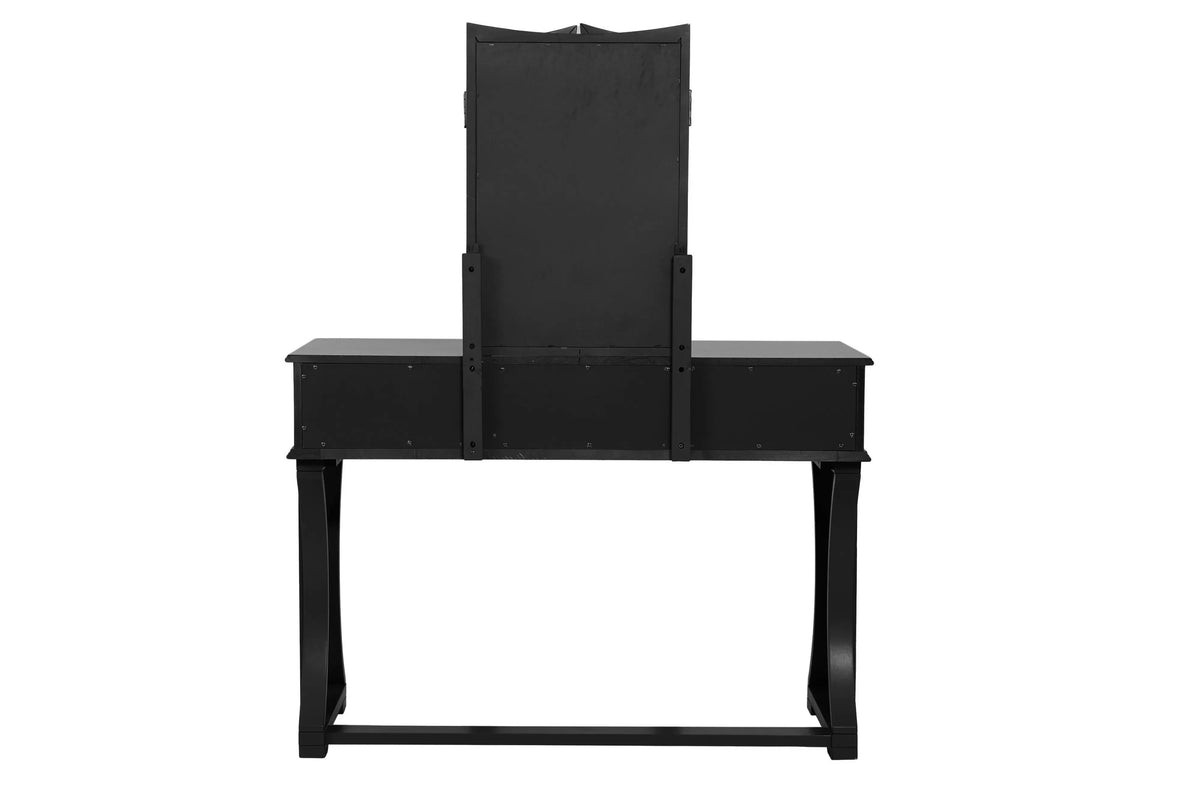 Vanity Set – Foldable Mirror – Black (F4116)