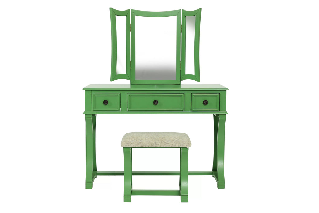 Vanity Set – Foldable Mirror – Apple Green (F4117)