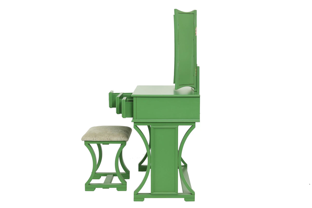 Vanity Set – Foldable Mirror – Apple Green (F4117)