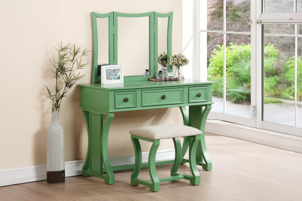 Vanity Set – Foldable Mirror – Apple Green (F4117)