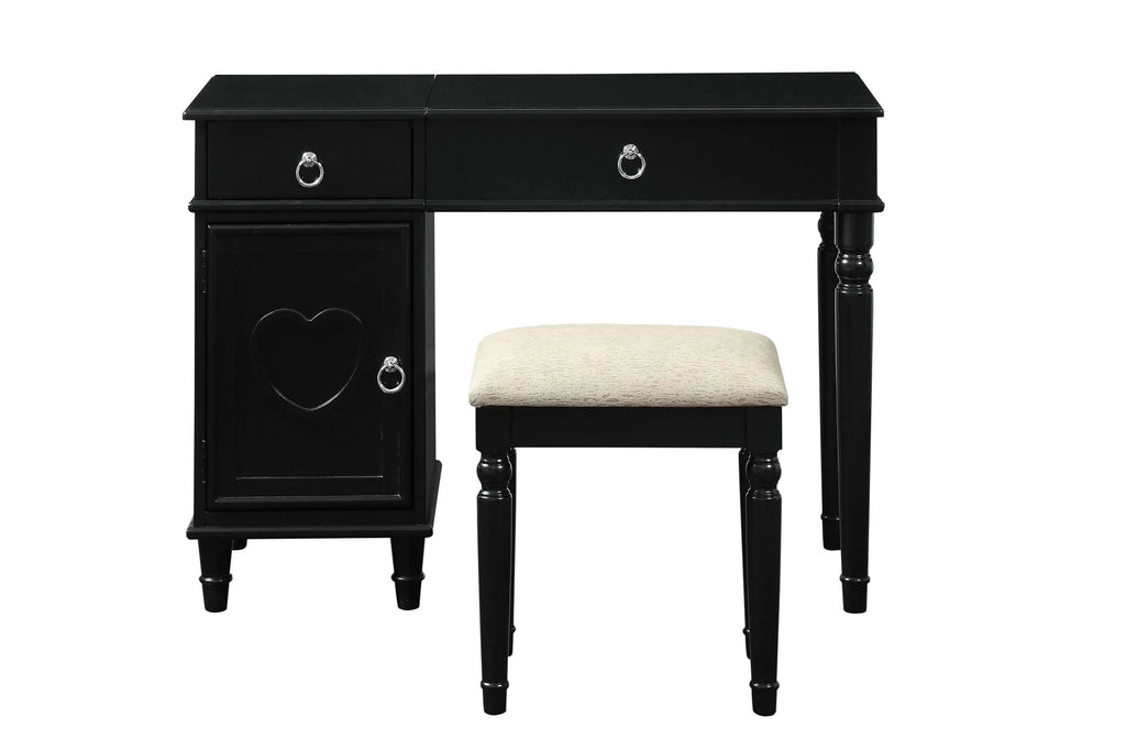 Vanity Set – Flip Up Mirror – Black (F4177)