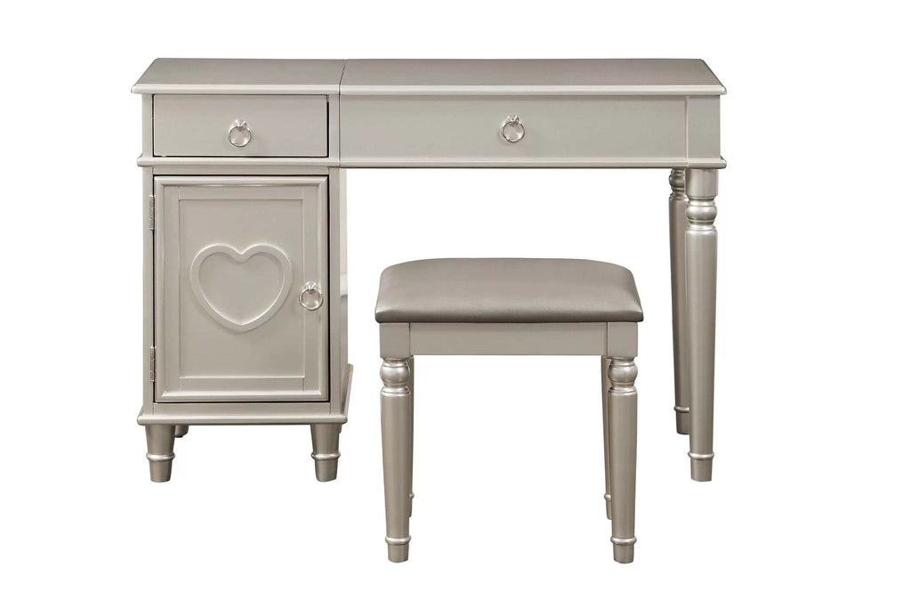Vanity Set – Flip Up Mirror – Silver (F4178)