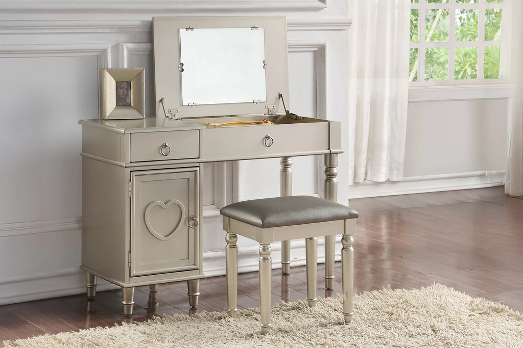Vanity Set – Flip Up Mirror – Silver (F4178)