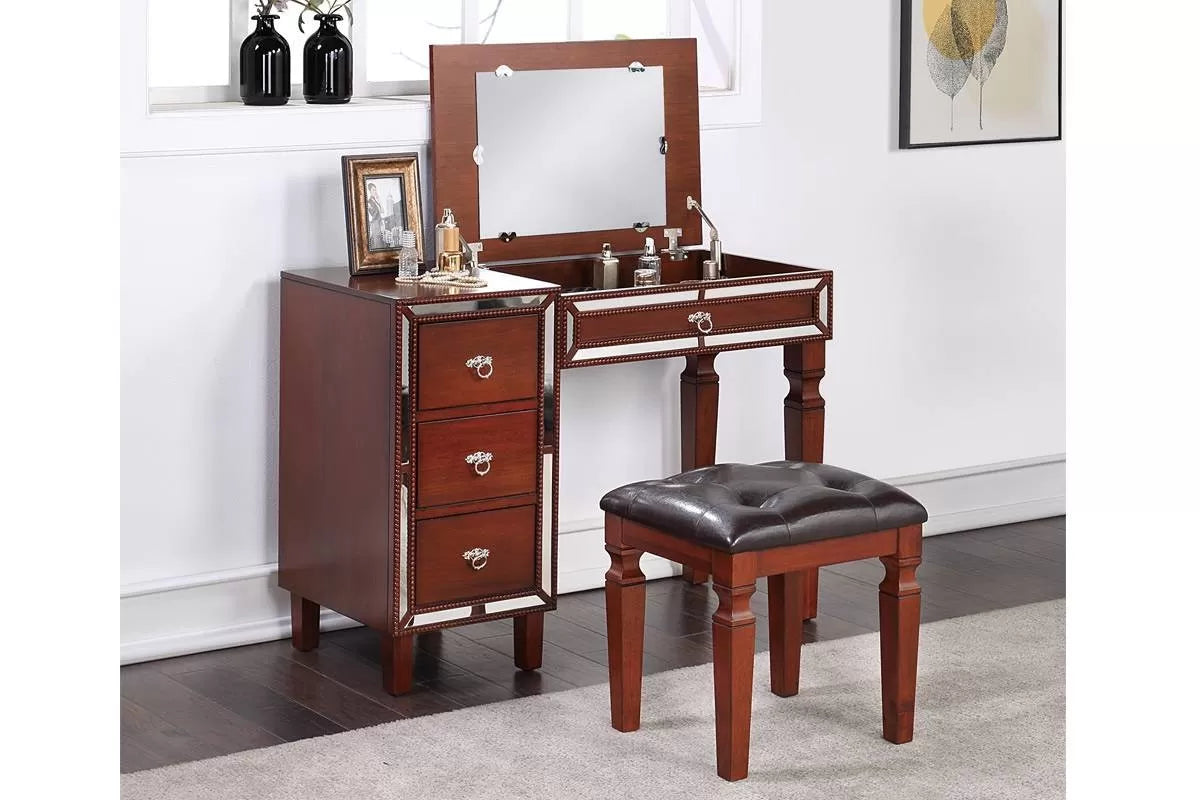 Vanity Set – Flip Up Mirror – Cherry (F4202)