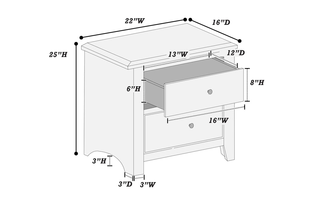 Nightstand – Oak (F4277)