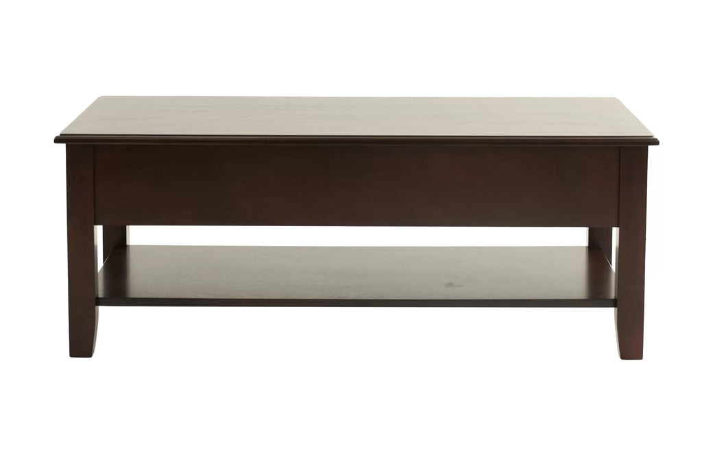 Coffee Table – Under-Table Shelf + Drawer (F6387)