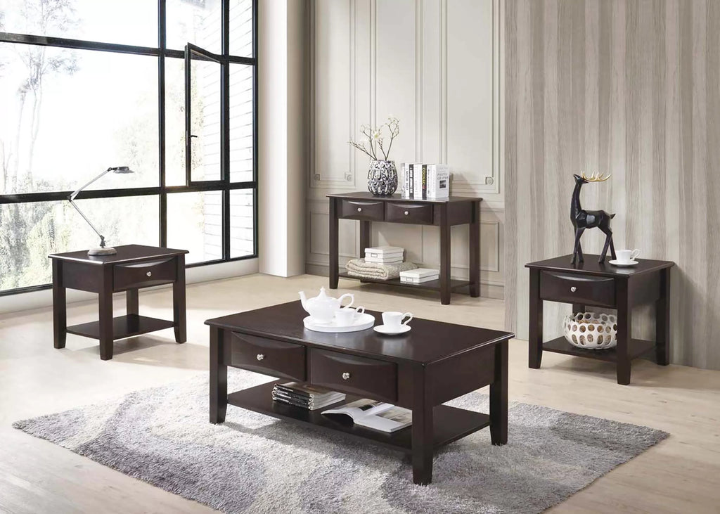 End Table – Under-Table Shelf + Drawer (F6388)