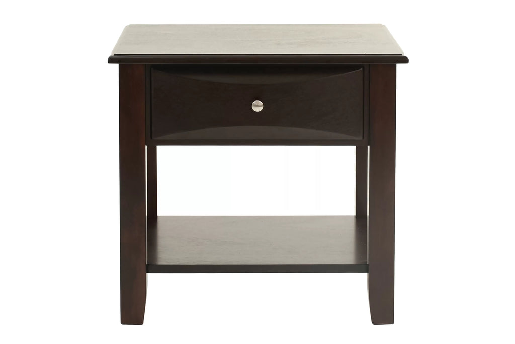 End Table – Under-Table Shelf + Drawer (F6388)