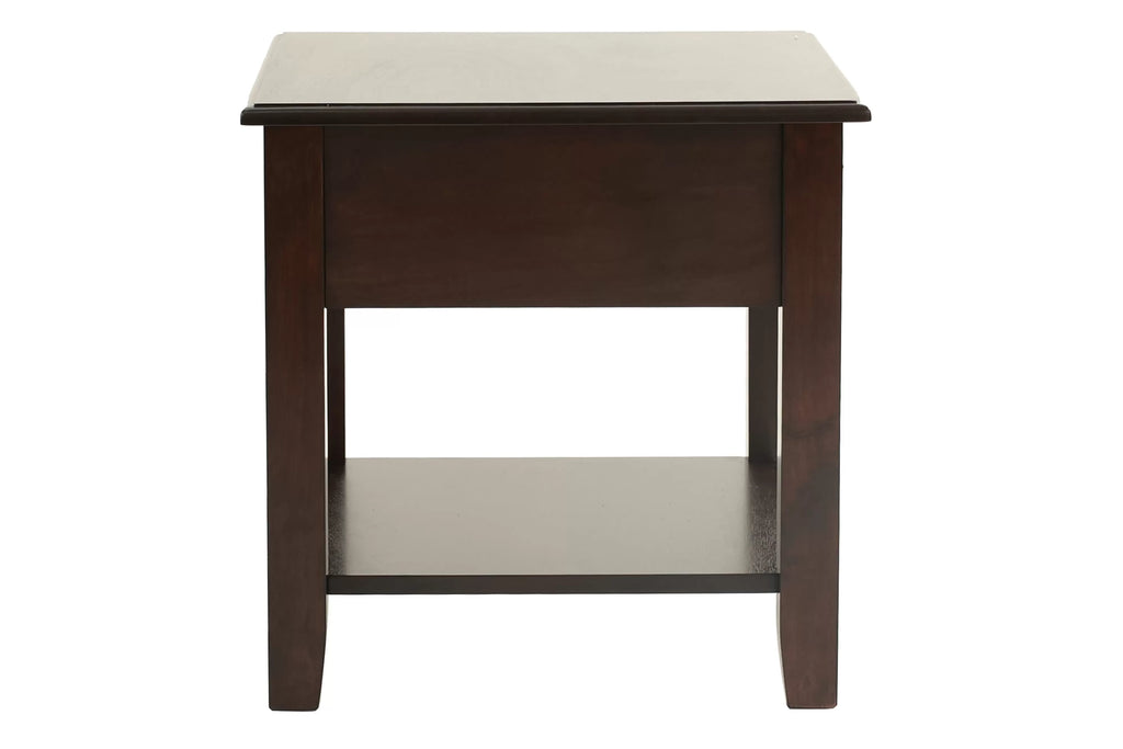 End Table – Under-Table Shelf + Drawer (F6388)