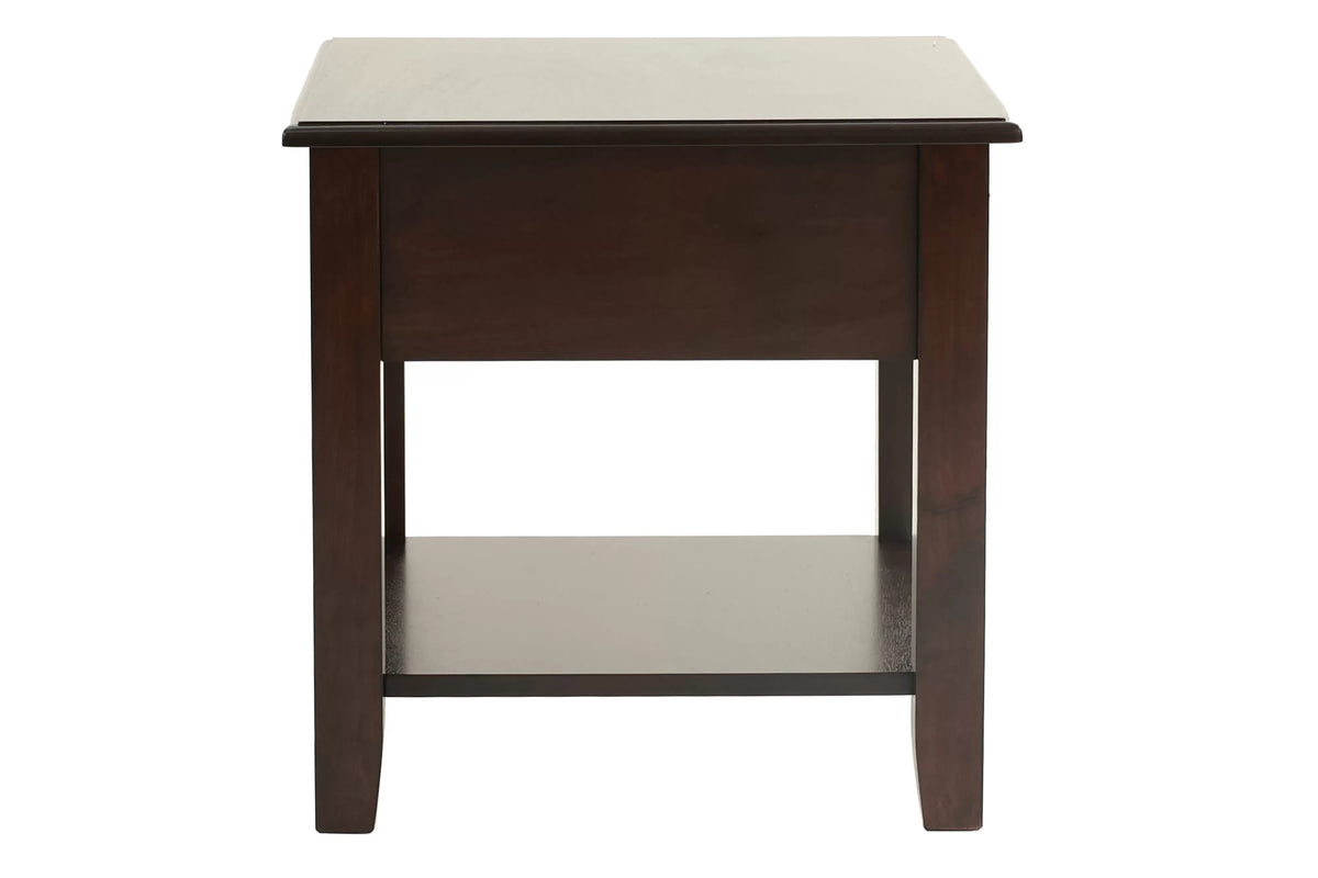 End Table – Under-Table Shelf + Drawer (F6388)