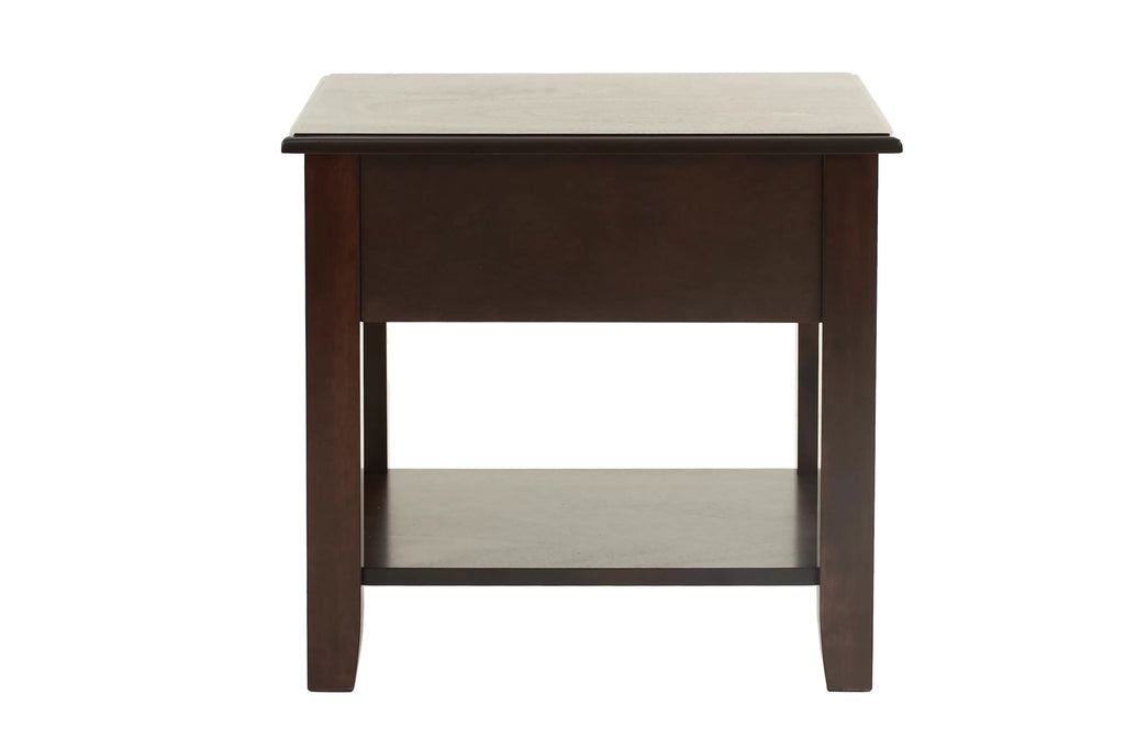 End Table – Under-Table Shelf + Drawer (F6388)