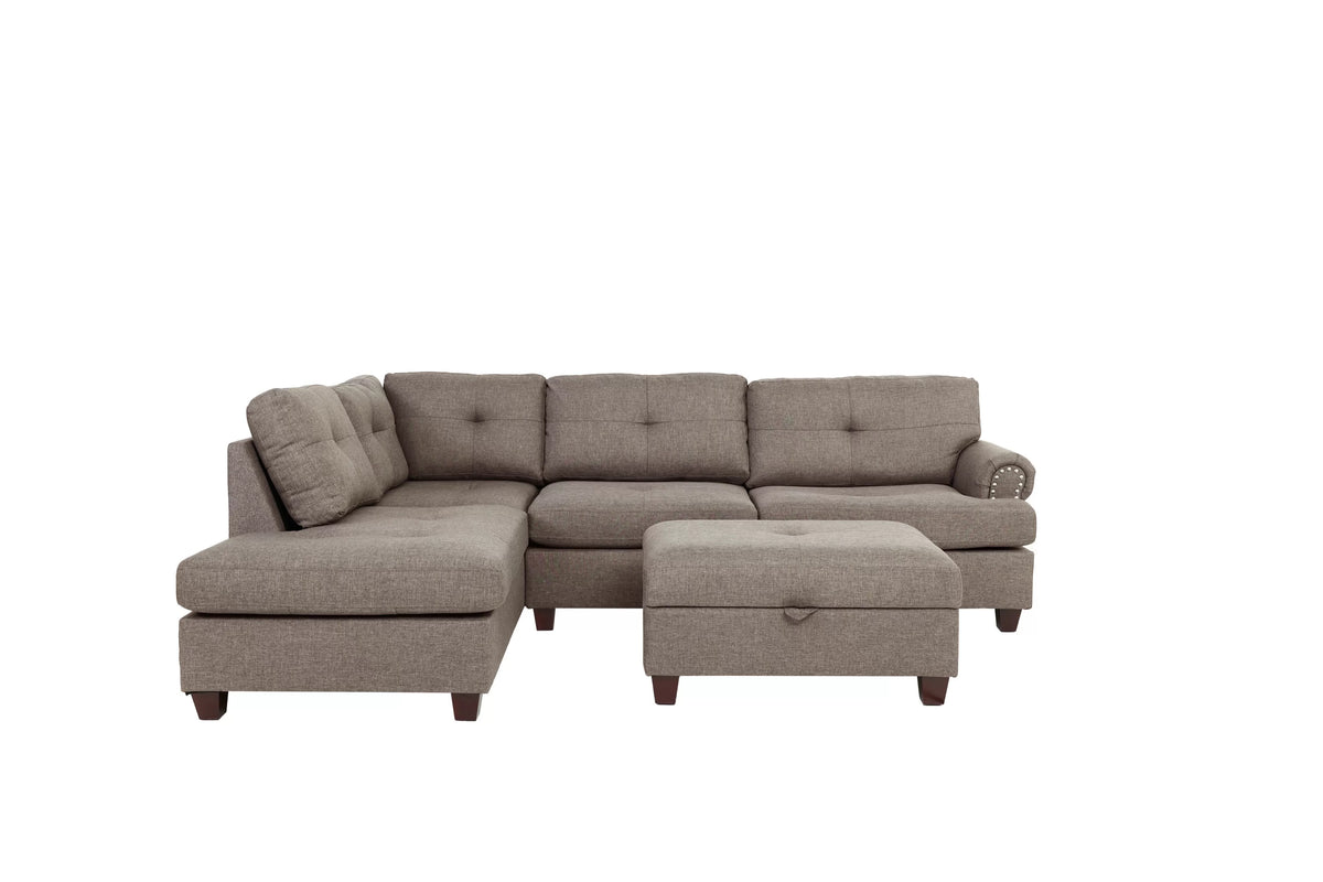 3-Piece Sectional Set – Mocha (F6416)