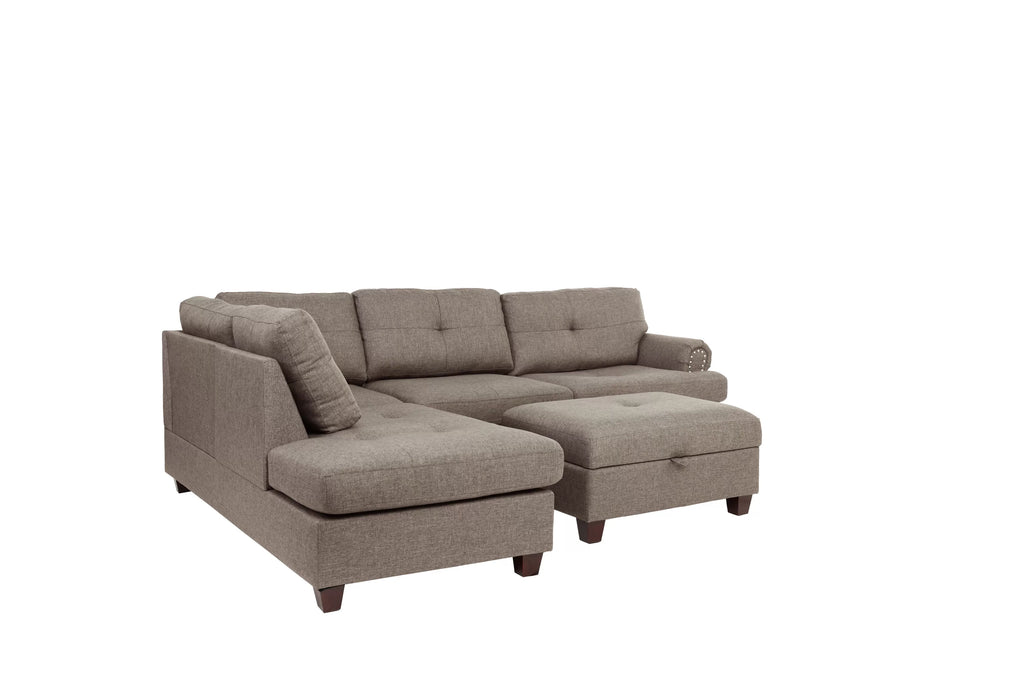 3-Piece Sectional Set – Mocha (F6416)