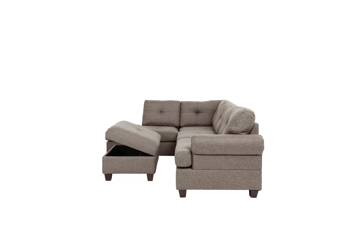3-Piece Sectional Set – Mocha (F6416)