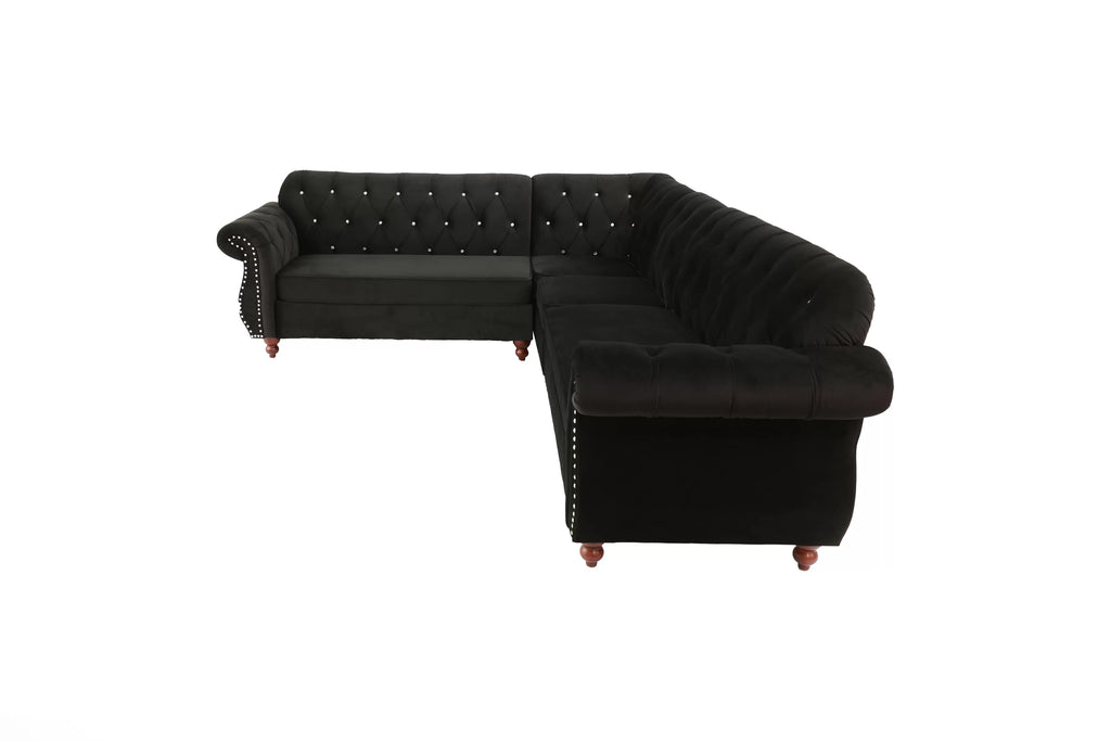 4-Piece Sectional Set – Black (F6433)