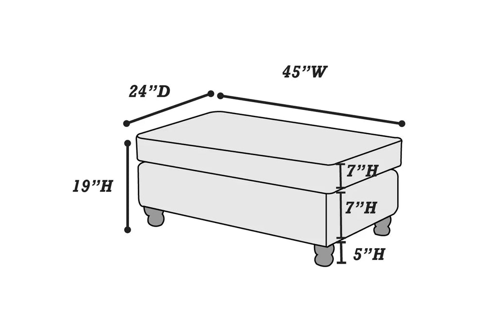 XL-Cocktail Ottoman – Dark Coffee (F6439)