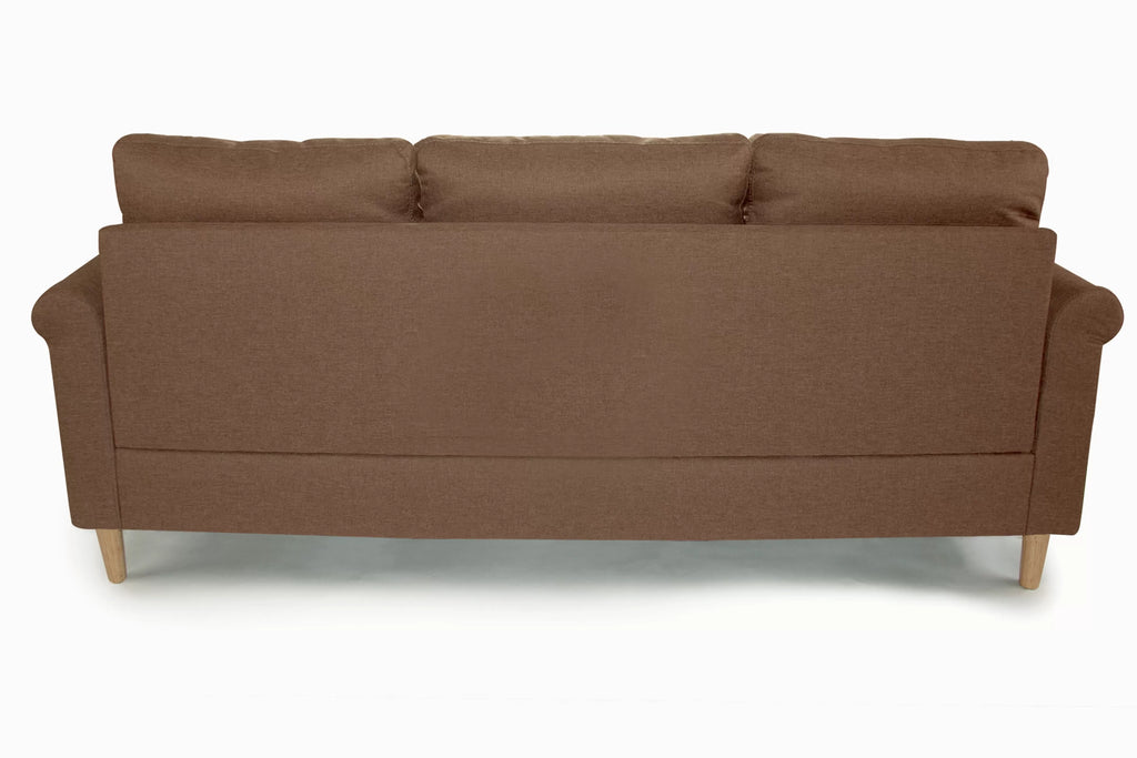 Reversible Sectional Set – 2pc Reversible Sectional Sofa Set W/2 Accent Pillows-Light Coffee (F6458)