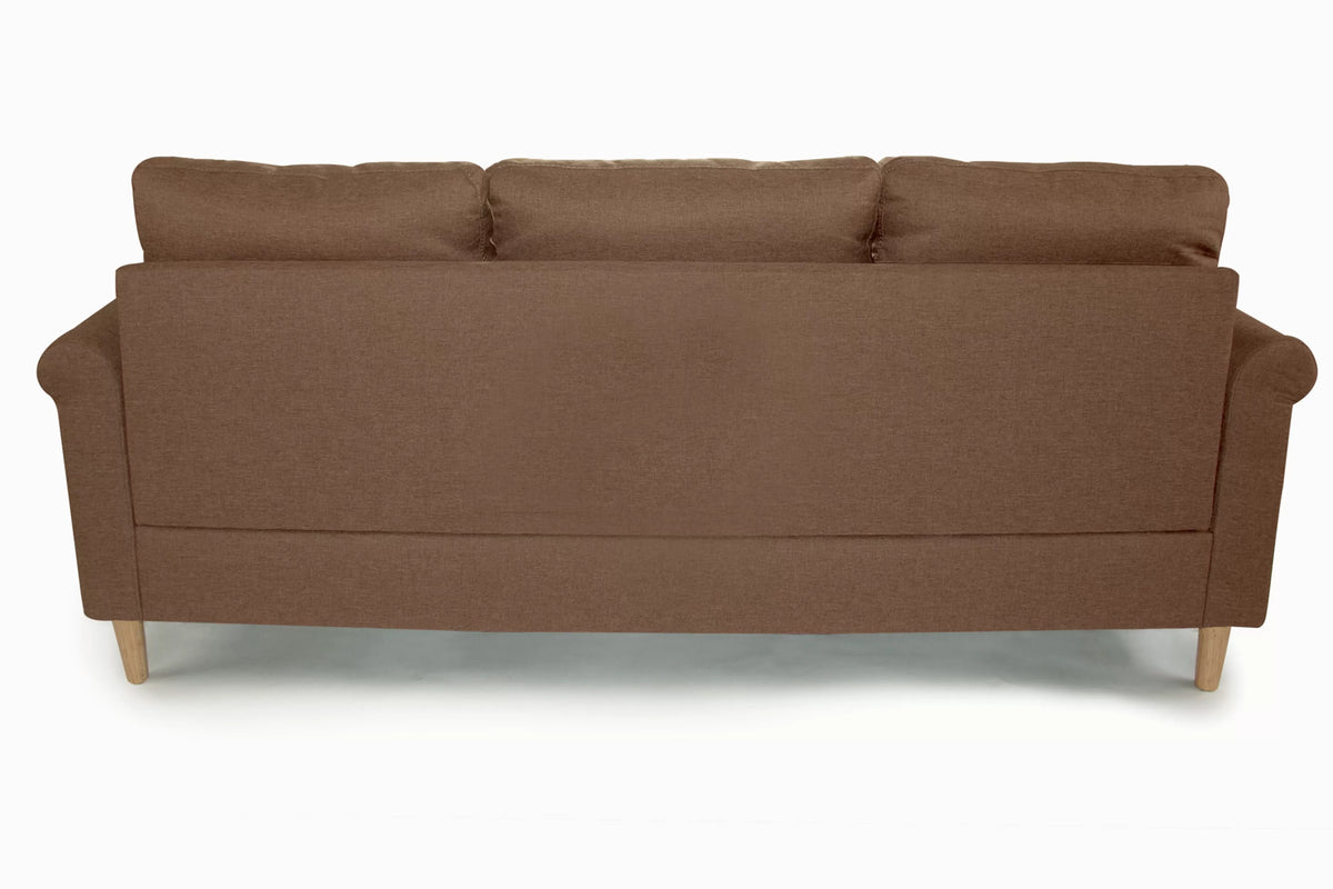 Reversible Sectional Set – 2pc Reversible Sectional Sofa Set W/2 Accent Pillows-Light Coffee (F6458)