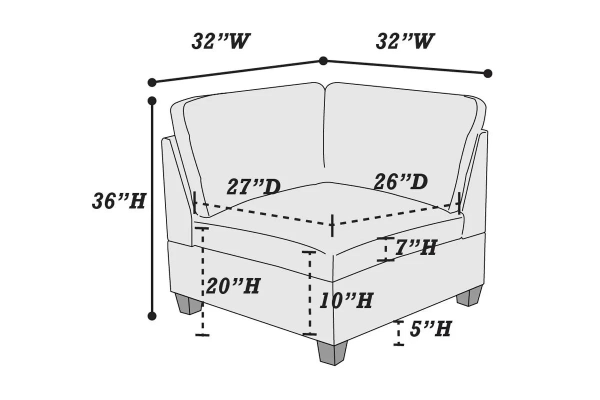 Corner Sofa – Gray (F6484)
