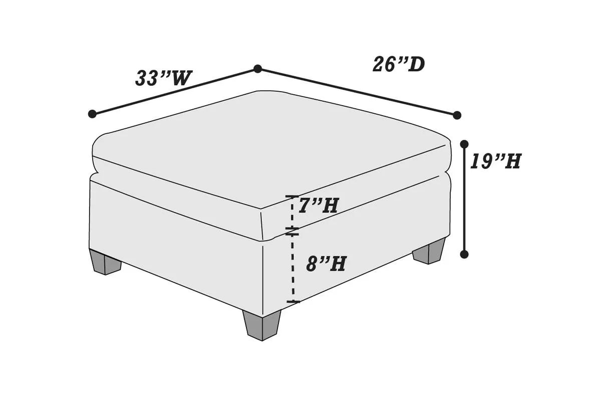Cocktail Ottoman – Gray (F6486)