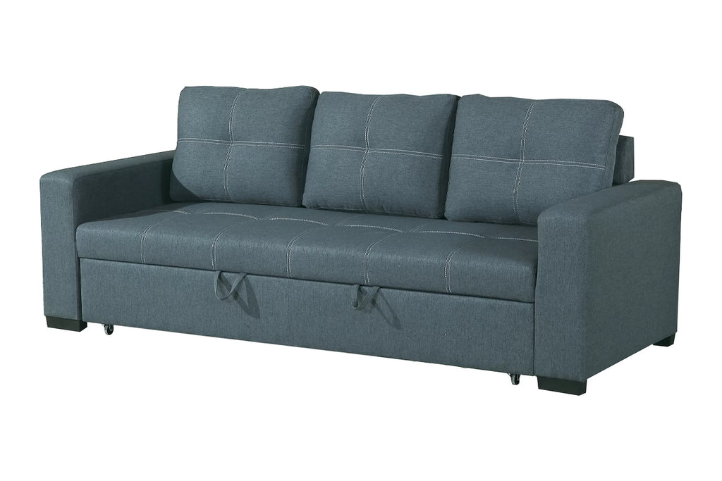 Convertible Sofa – Sleeper Sofa with Pull-Out Bed – Blue Gray (F6532)