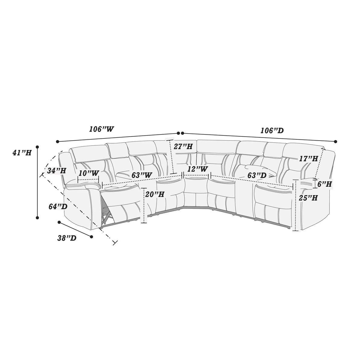 Motion Sectional (F6650)