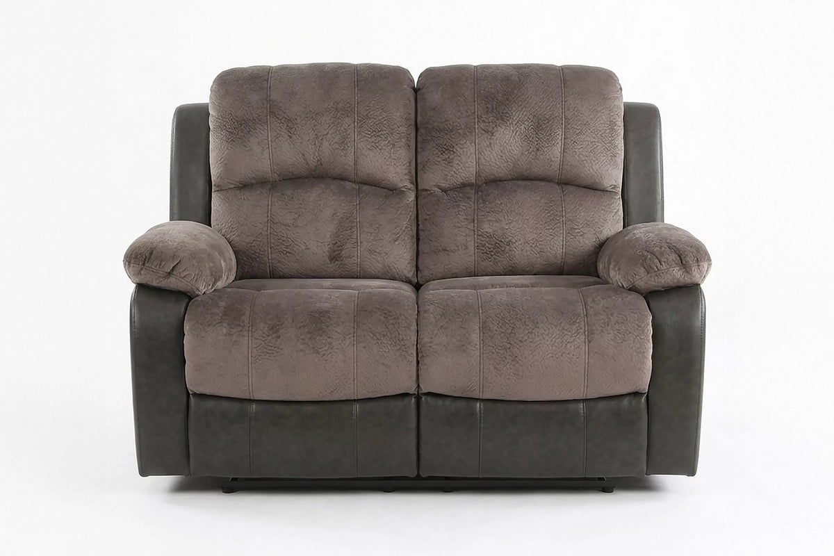 Motion Loveseat – Manual Handle – Chocolate + Espresso (F6695)