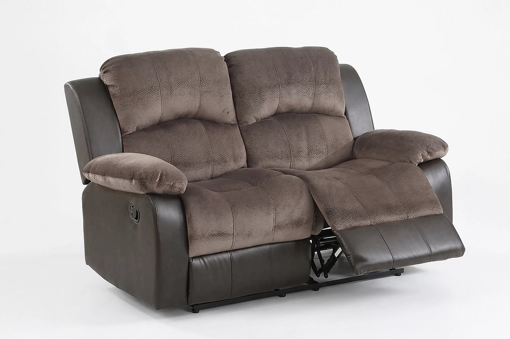 Motion Loveseat – Manual Handle – Chocolate + Espresso (F6695)