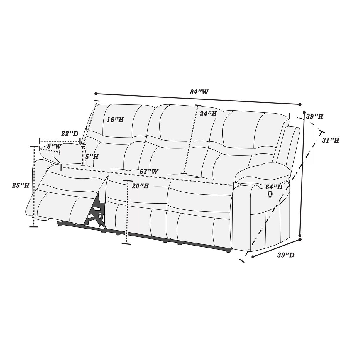 Motion Sofa (F6699)