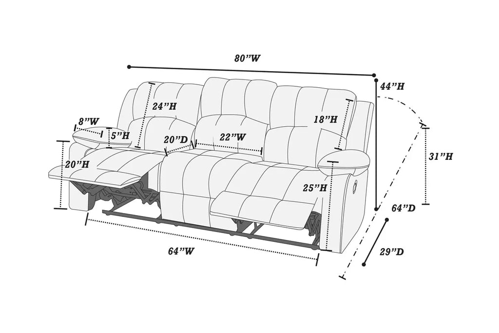 Motion Sofa – Chocolate (F6712)