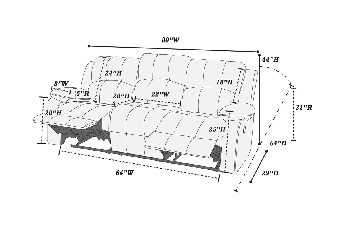 Motion Sofa – Chocolate (F6712)
