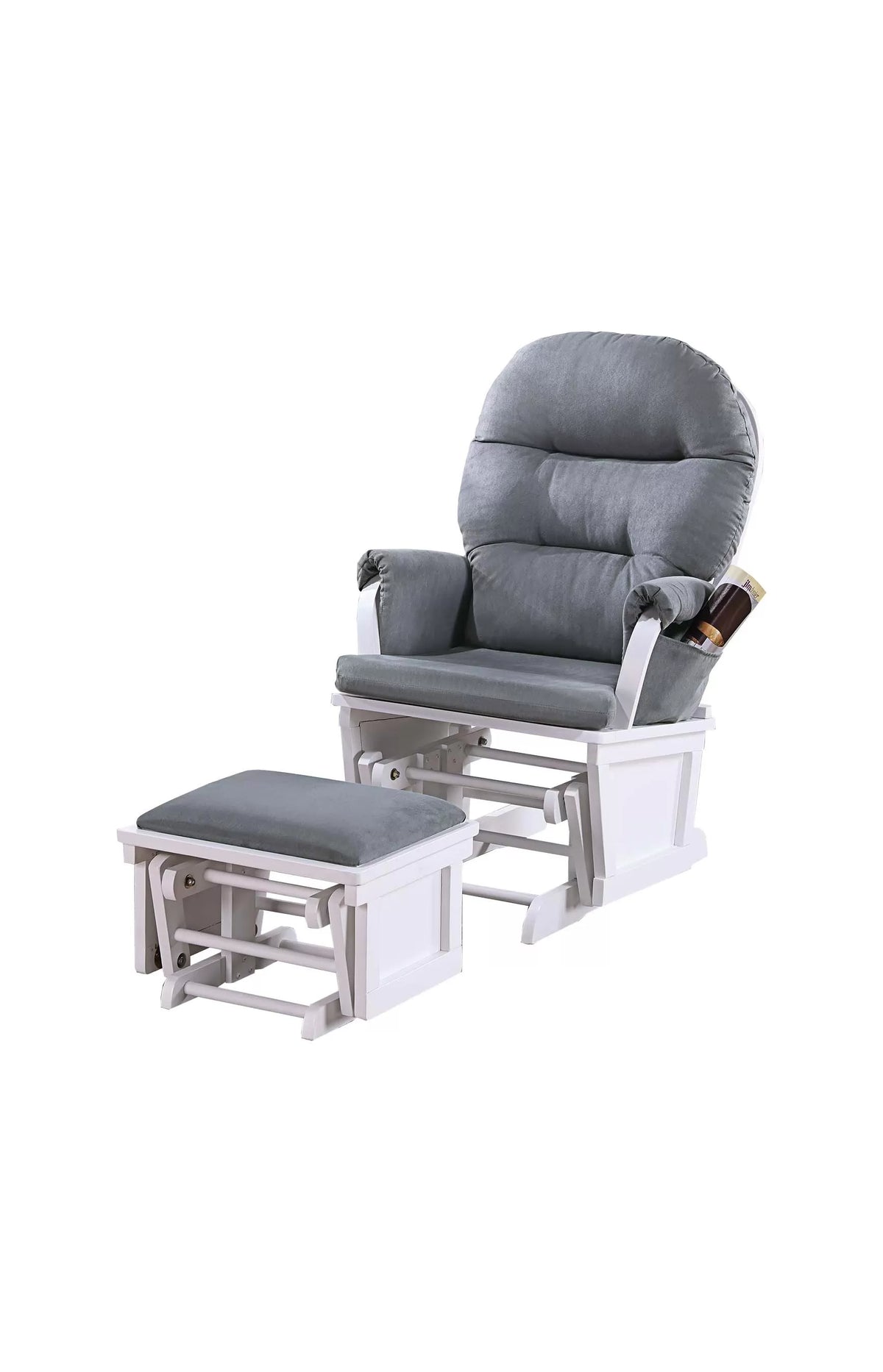 Glider Chair – Glider W/ Ottoman – Gray (F6742)