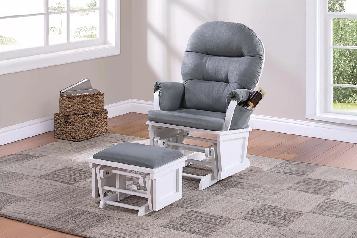 Glider Chair – Glider W/ Ottoman – Gray (F6742)