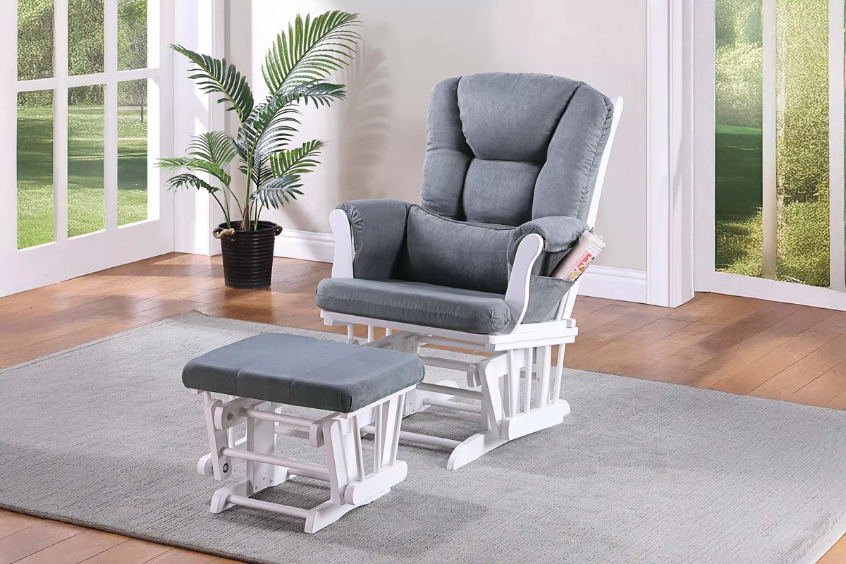 Glider Chair – Glider W/ Ottoman – Gray (F6790)