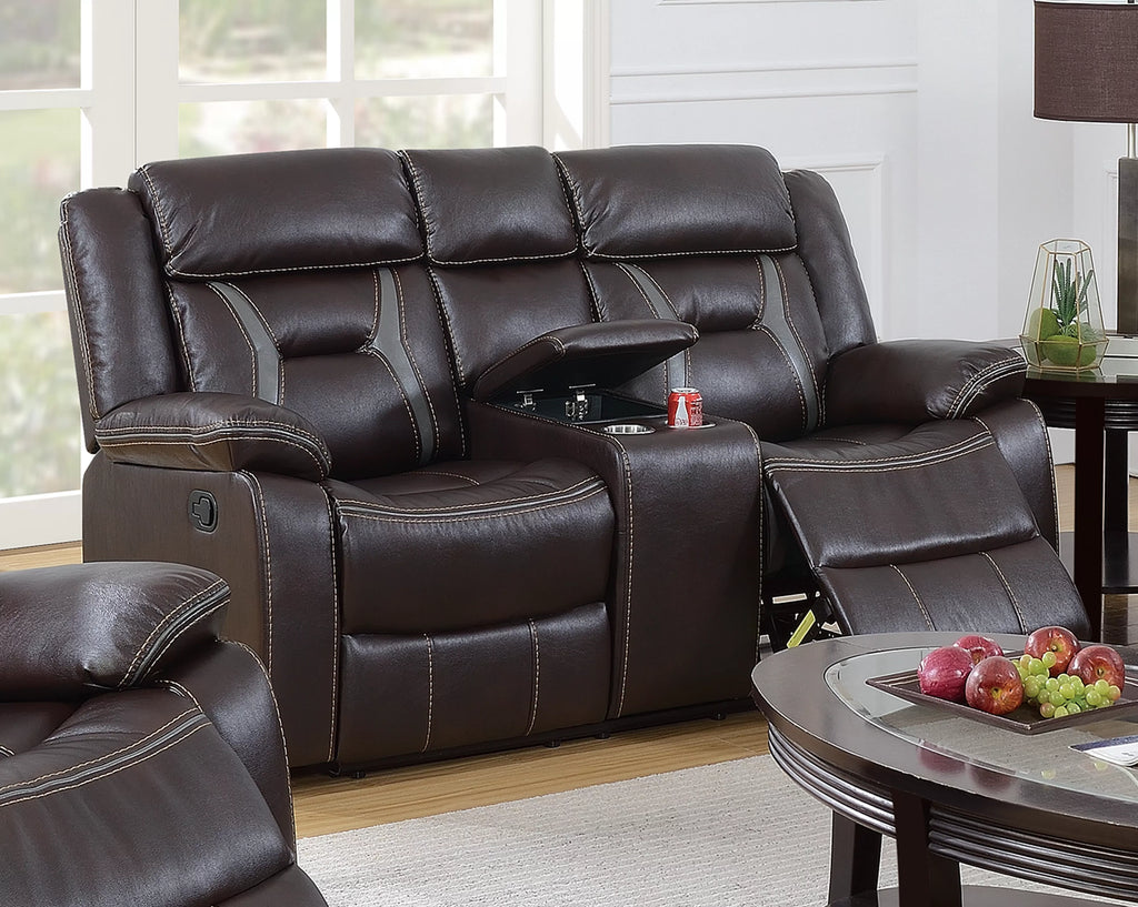 Motion Loveseat – Dark Rosy Brown (F6794)