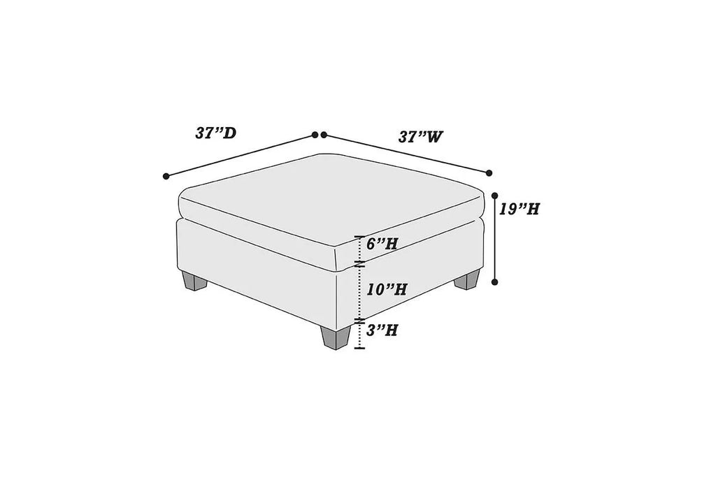 Cocktail Ottoman – Gray (F6819)