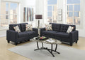 2-Piece Sofa Set – Sofa & Loveseat-Black (F6903)