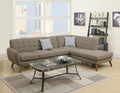 2-Piece Sectional Set W/ 2 Accent Pillows – Left Facing Sofa, Right Facing Chaise Sectional Set-Grey – Gray (F6953)