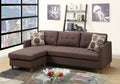 Reversible Sectional Set W/ 2 Accent Pillows – 2pc Reversible Sectional Sofa Set W/2 Accent Pillows-Chocolate (F7086)
