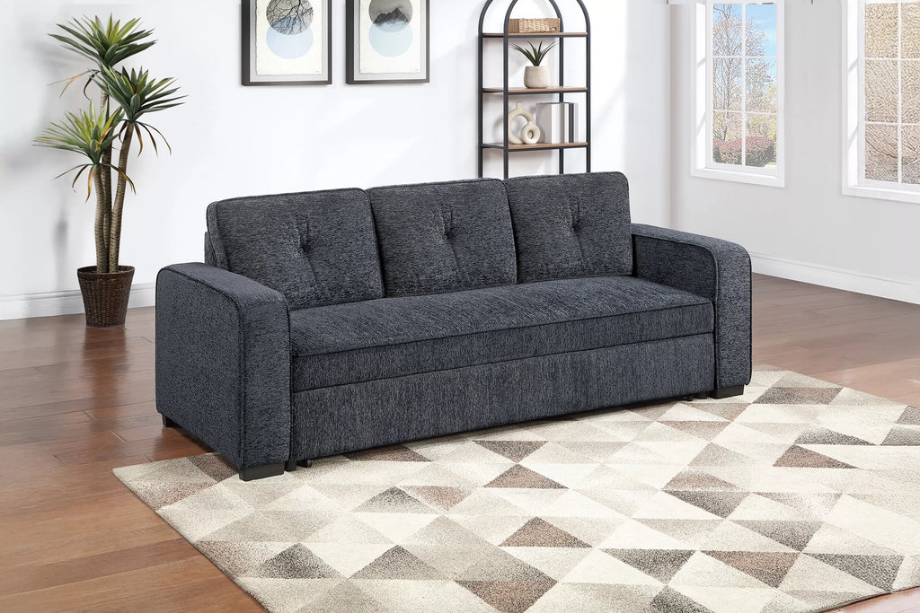 Convertible Sofa – Sleeper Sofa with Pull-Out Bed – Dark Gray (F7122)