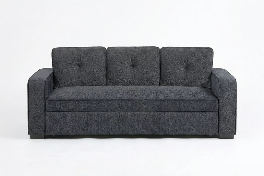 Convertible Sofa – Sleeper Sofa with Pull-Out Bed – Dark Gray (F7122)