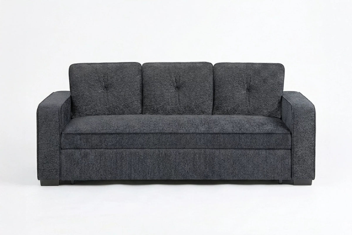 Convertible Sofa – Sleeper Sofa with Pull-Out Bed – Dark Gray (F7122)