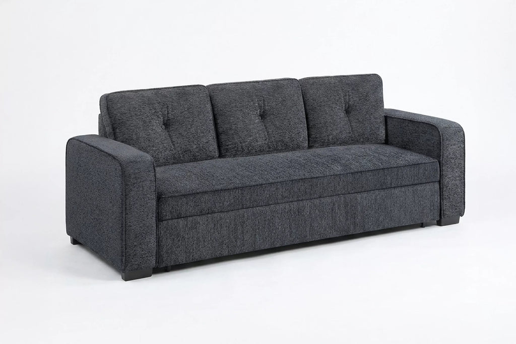 Convertible Sofa – Sleeper Sofa with Pull-Out Bed – Dark Gray (F7122)
