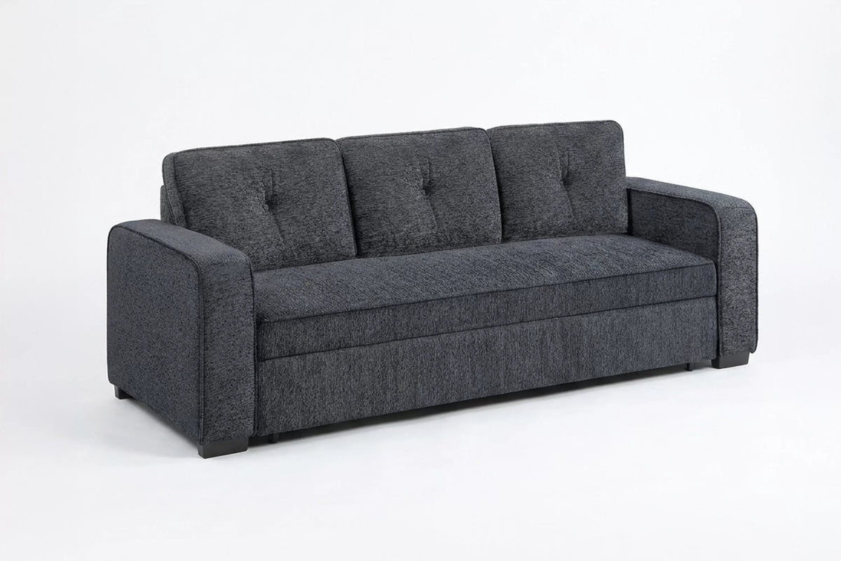 Convertible Sofa – Sleeper Sofa with Pull-Out Bed – Dark Gray (F7122)