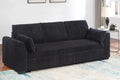Convertible Sofa – Sleeper Sofa with Pull-Out Bed – Black (F7123)