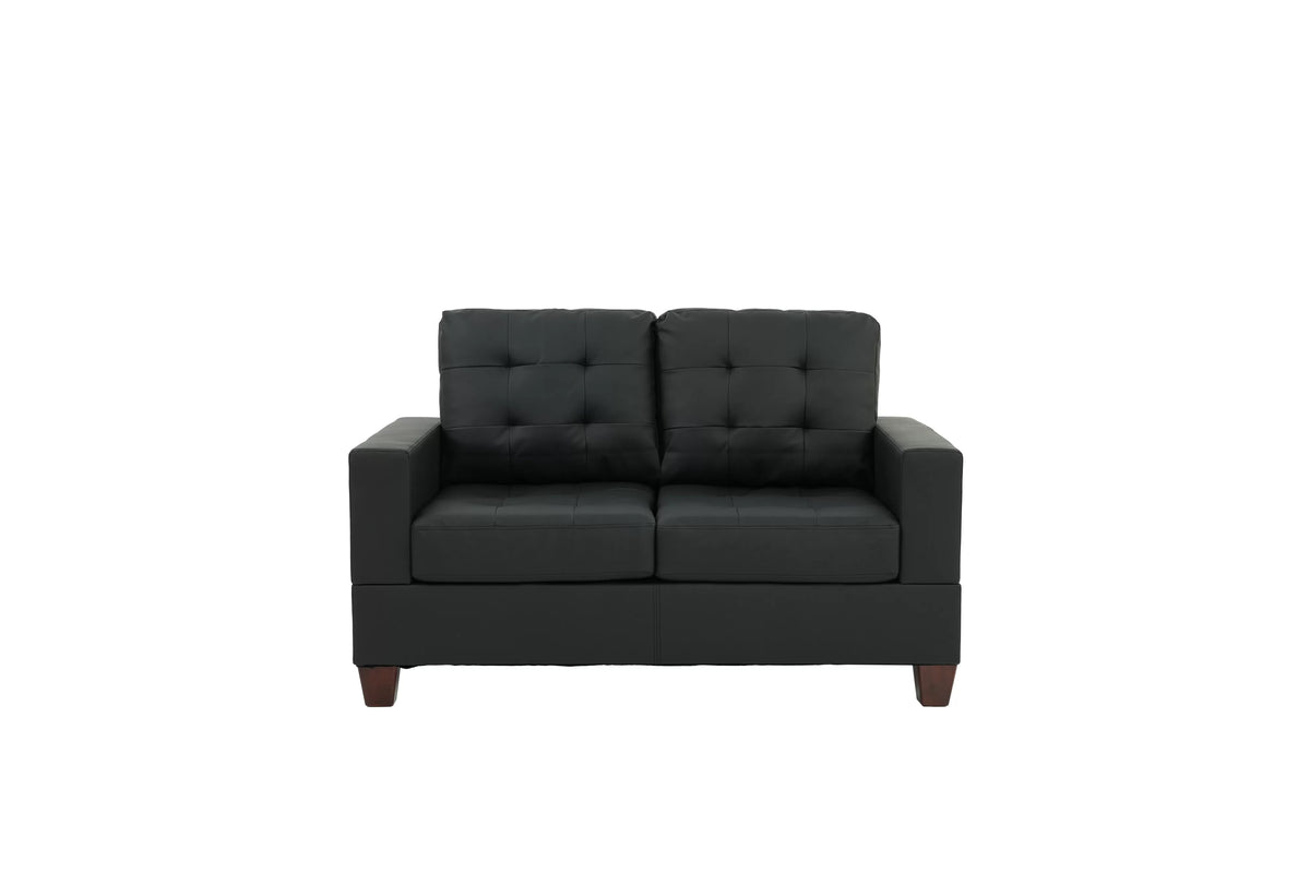 2-Piece Sofa Set – Sofa & Loveseat-Black (F7855)