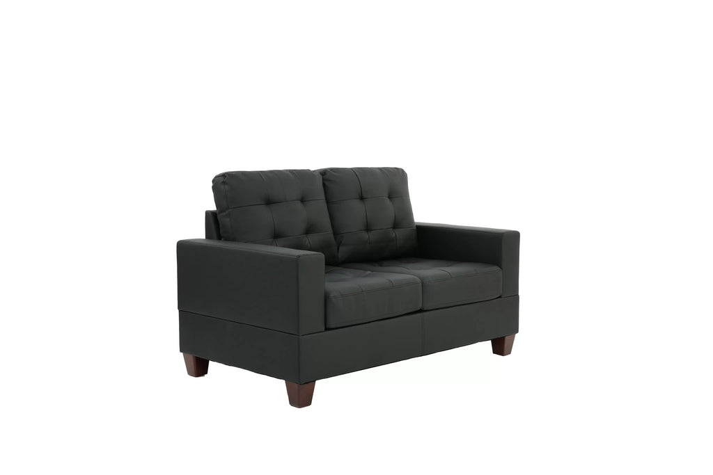 2-Piece Sofa Set – Sofa & Loveseat-Black (F7855)